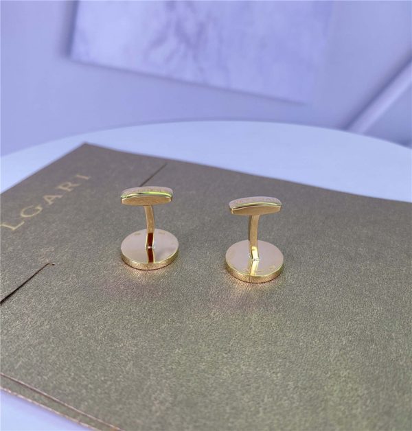Bvlgari Bvlgari Pure 18K Rose Gold Cufflinks with Black Onyx