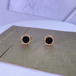 Bvlgari Bvlgari Pure 18K Rose Gold Cufflinks with Black Onyx