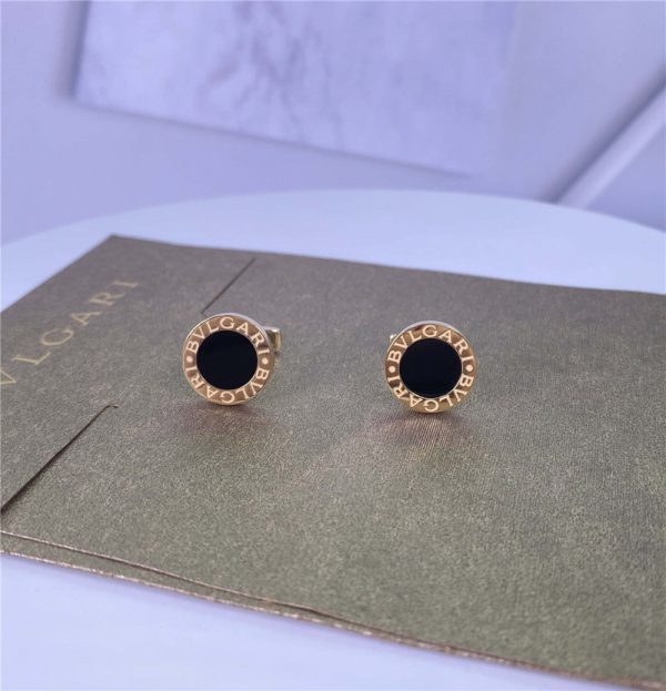 Bvlgari Bvlgari Pure 18K Rose Gold Cufflinks with Black Onyx