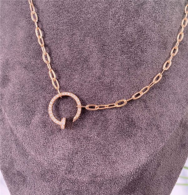 Cartier Juste Un Clou Pure 18K Rose Gold Neklace with Diamonds
