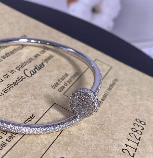 Cartier Juste Un Clou Pure 18K White Gold Bracelet with Diamonds