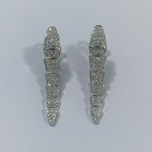 Bulgari Serpenti Viper 18K White Gold Earrigns Pavé Diamonds Bulgari Serpenti Viper 18K White Gold Earrigns Pavé Diamonds
