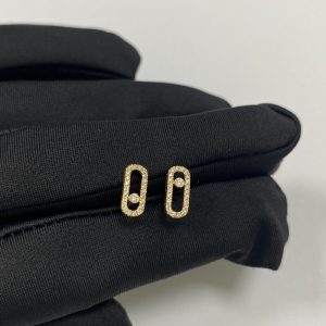 Messika Move Uno 18K Yellow Gold Earrings Diamond Messika Move Uno 18K Yellow Gold Earrings Diamond