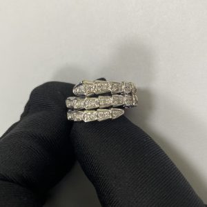 Replica Bulgari Serpenti Viper Two Coil Earrings 18K White Gold Diamonds Replica Bulgari Serpenti Viper Two Coil Earrings 18K White Gold Diamonds