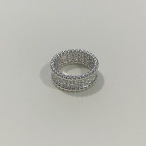 VCA Perlee Solid 18K Yellow Gold Ring Paved Diamonds VCA Perlee Solid 18K Yellow Gold Ring Paved Diamonds